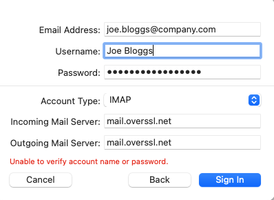 Email setup - Add account image2
